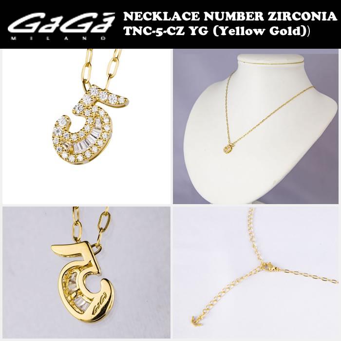 GaGa MILANO（ガガミラノ） ジルコニアナンバーネックレス TNC-xx-CZ 