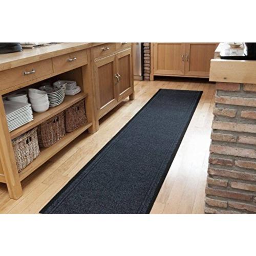 Navy Blue Dirt Catching Rubber Backed Floor Runner Rugs販売価格The Foot