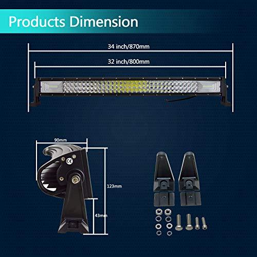 セール超特価 補助具32インチ405 W曲線三列7 D LED作業ライトバースポットフラッドコンボビームDC 12 V-24 V 6000 kオフロード車4 x 4 Atvs Utvs