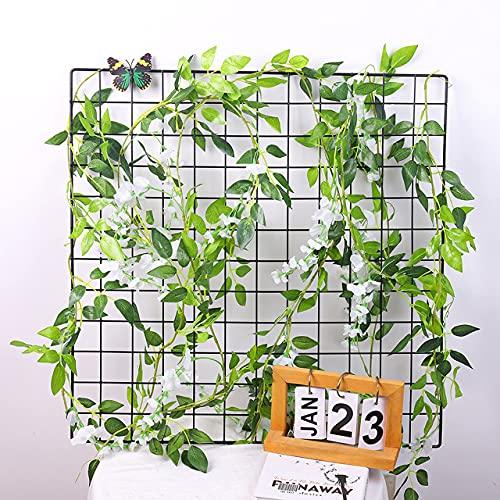 KAHAUL 4 Pcs 28 FT Wisteria Hanging Flowersガーランド装飾用造花壁掛け、ウェディングアーチ、シルク