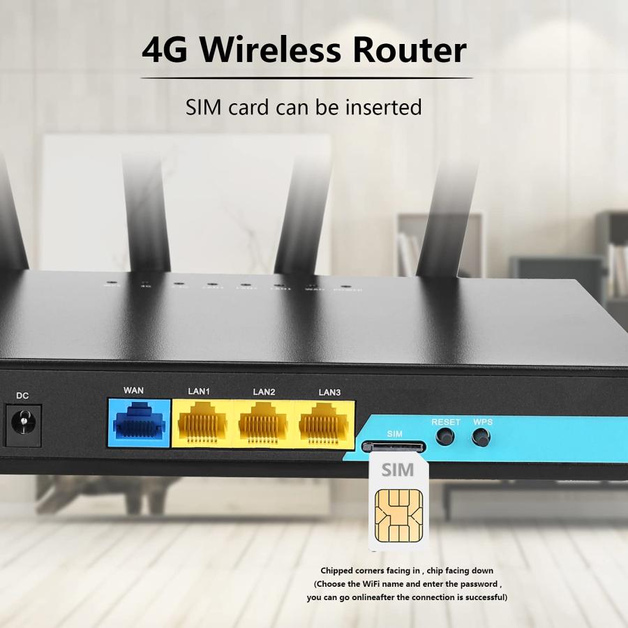 特価限定 SIMカードスロット付きKuWi-Fi 4 G LTEルータ、外部アンテナ付きアンロック4 G WiFiルータ、家庭/オフィス向け産業用ワイヤレスCPEインターネットルータ、A