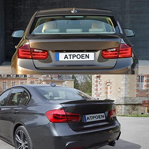 新しく着き ATPOEN F30 スポイラー ドライカーボンファイバー (2012-2018) BMW 3シリーズ F30 F80 M3 グロスブラック リアスポイラー ウイング 次世代カーボンファイバ