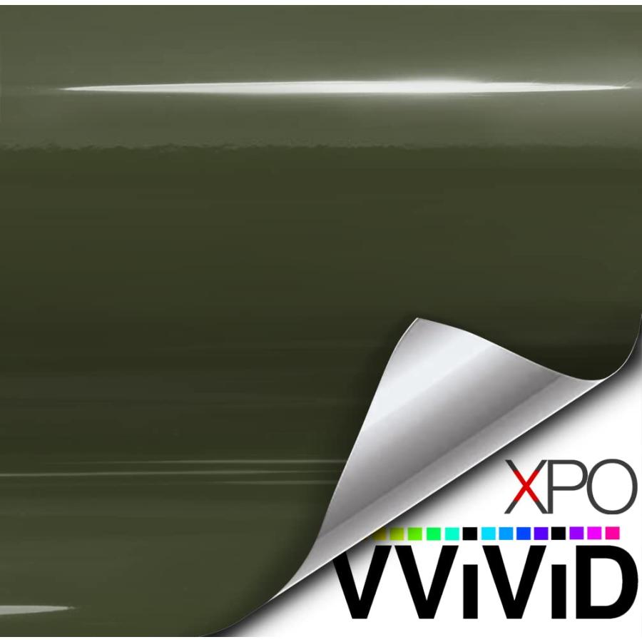 公式超特価 VViViDグロスミリタリーグリーンプレミアムビニールラップフィルム (10 ft×5 ft)
