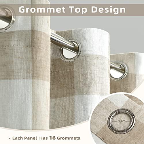 DriftAwayルームディバイダーカーテンベッドルームパティオ扉スライドガラス扉カーテンバッファローチェックプレイドプライバシーサーマルクローゼットカー 