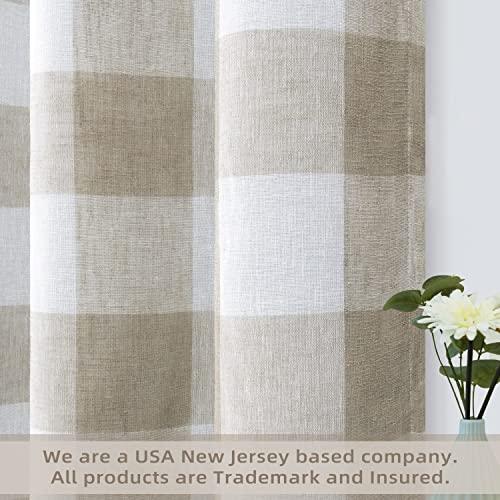 DriftAwayルームディバイダーカーテンベッドルームパティオ扉スライドガラス扉カーテンバッファローチェックプレイドプライバシーサーマルクローゼットカー 