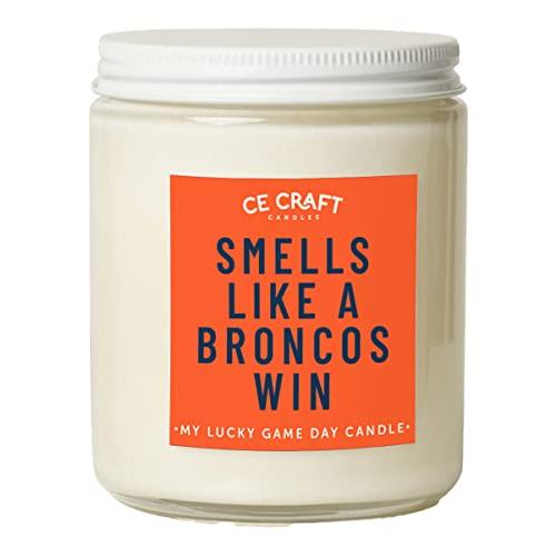 CE CraftSmells Like A Broncos Win CandleFootball Themed Candle, Gift