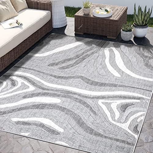 tapis extérieur –Vondom-zebra-lignes-noir-blanc