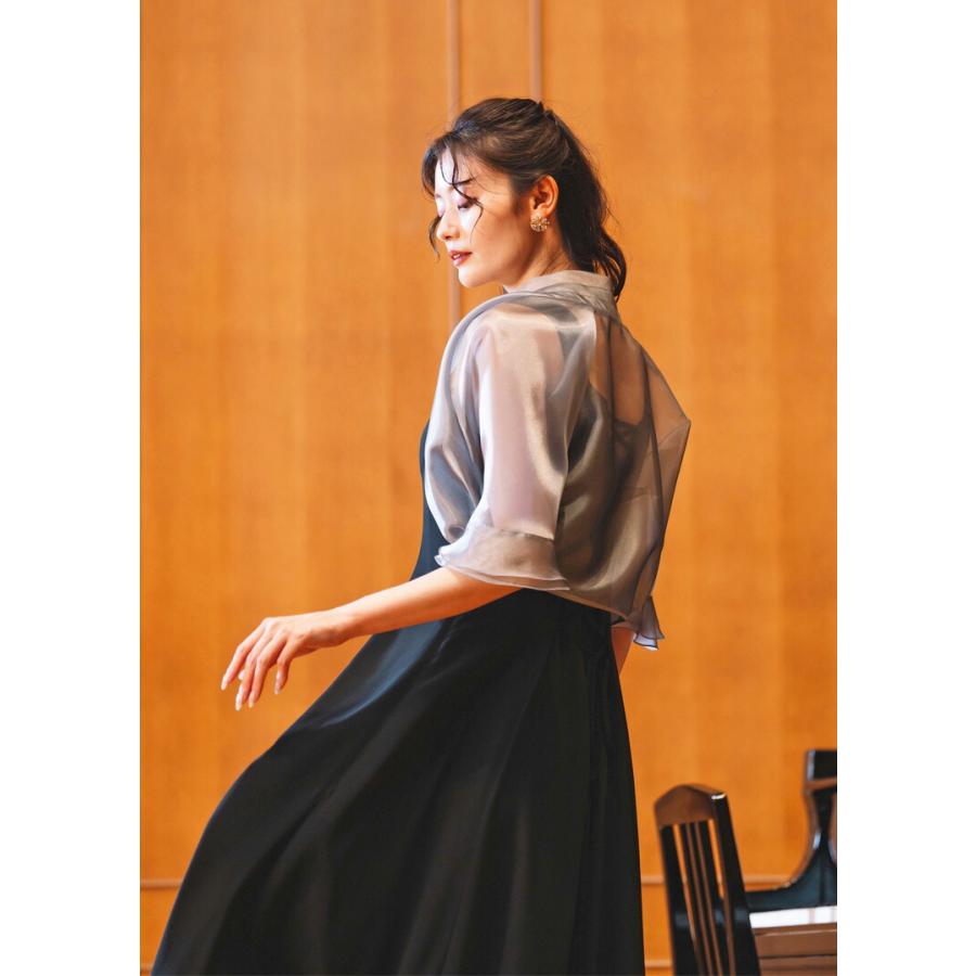 結婚式 ボレロ ドルマンスリーブ の 5分袖 ボレロ フォーマル 母 親 花嫁 母 親族 演奏会 パーテ ィードレス コーラス 衣装 ステージ衣装(759) |  | 19