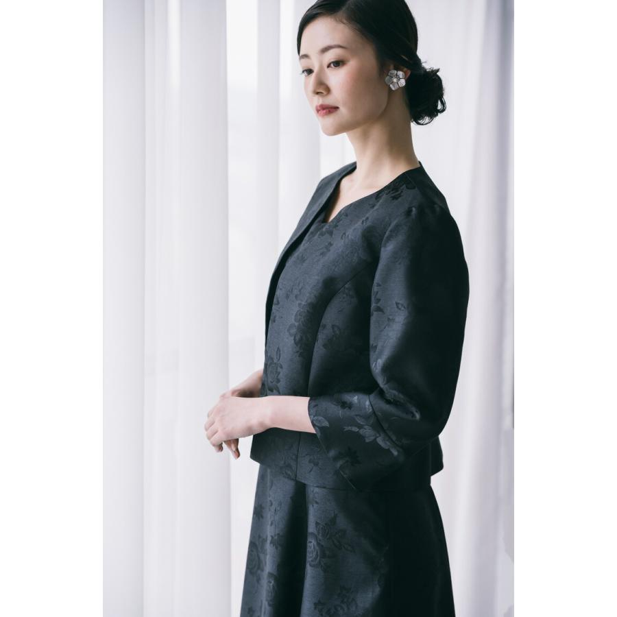 新品6.9万ラピーヌ 9号 ジャケット 結婚式 50歳~ シニア シルバー 薔薇 結婚式・パーティー ジャケット｜レディースフォーマルウェア