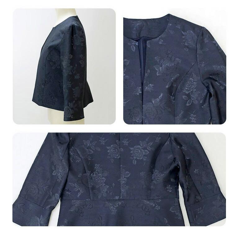 結婚式 ジャケット マザーズドレス 母親 50代 薔薇柄シャンタン フォーマルドレス 大きいサイズ 大人 ロングドレス 花嫁の母 ボレロ 40代 60代 日本製(804) |  | 08