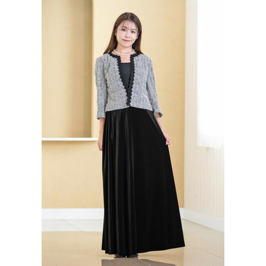 結婚式  フォーマル レース ジャケット 母親   大きいサイズ 黒 ピアノ 大人 ロングドレス  ボレロ 大きいサイズ 小さいサイズ(804)日本製 |  | 14