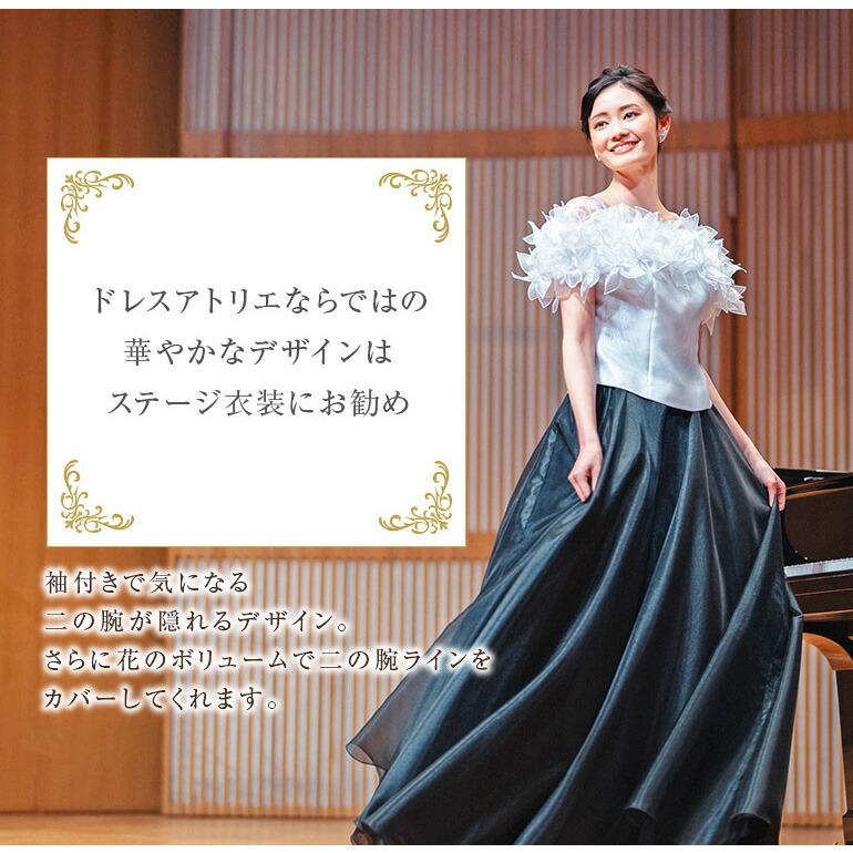 演奏会 ブラウス 黒ブラウス 白ブラウス 演奏会用ブラウス 黒 白 花