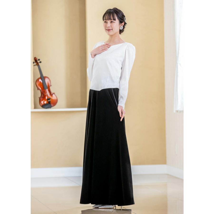 演奏会ブラウス 合唱ブラウス コーラス 衣装 第九 長袖 シフォン