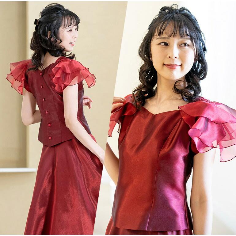 演奏会用ブラウス ブラウス コーラス 演奏会 衣装 黒 白 赤 ワイン  