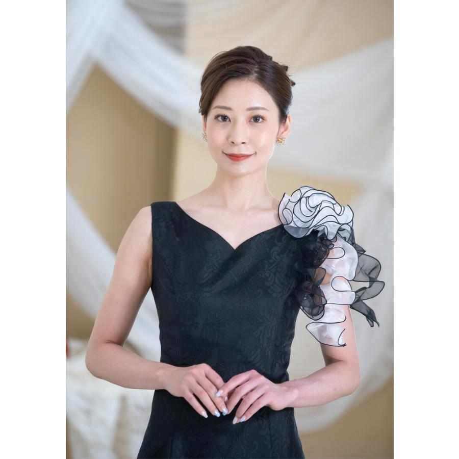 ステージ 衣装 コーラス 2WAY 華 フリル コサージュ 演奏会