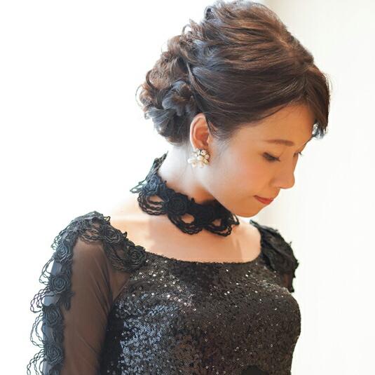 日本製】レース チョーカー 黒 白 ステージ 衣装 舞台衣装 コーラス