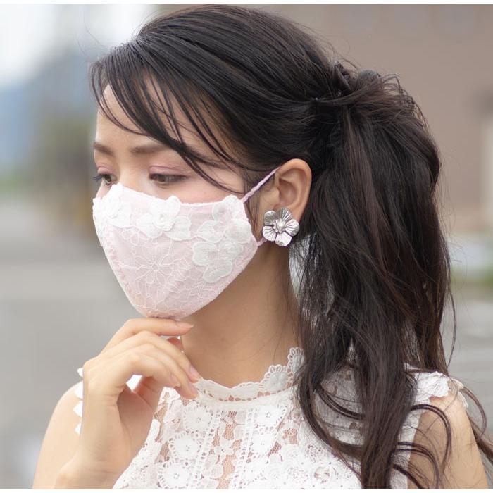 レースマスク 日本製 【華ドレスマスク】 夏 涼しい 洗える 外出用