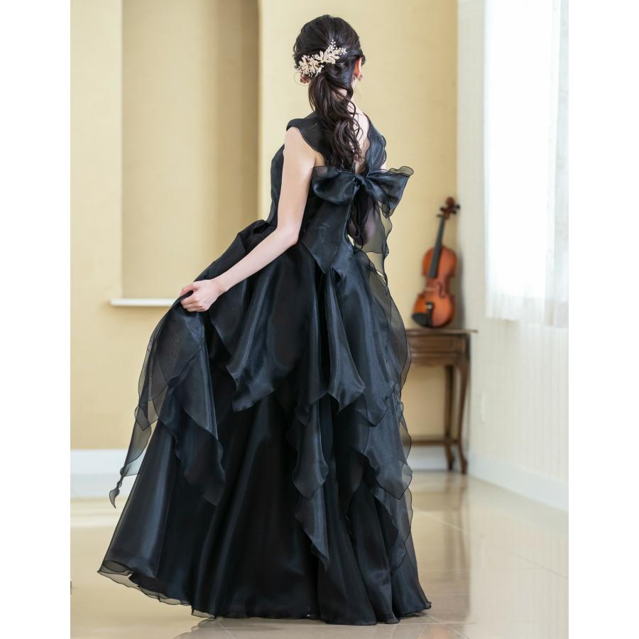 演奏会用ドレス ホルターネック オーガンジーのドレス 演奏会 ピアノ