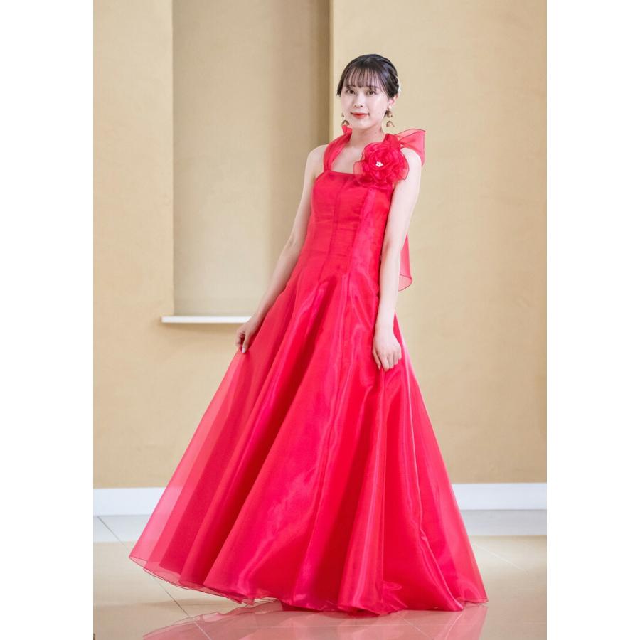 演奏会 ロングドレス ドレス コルセット型 ホルターネック カラオケ