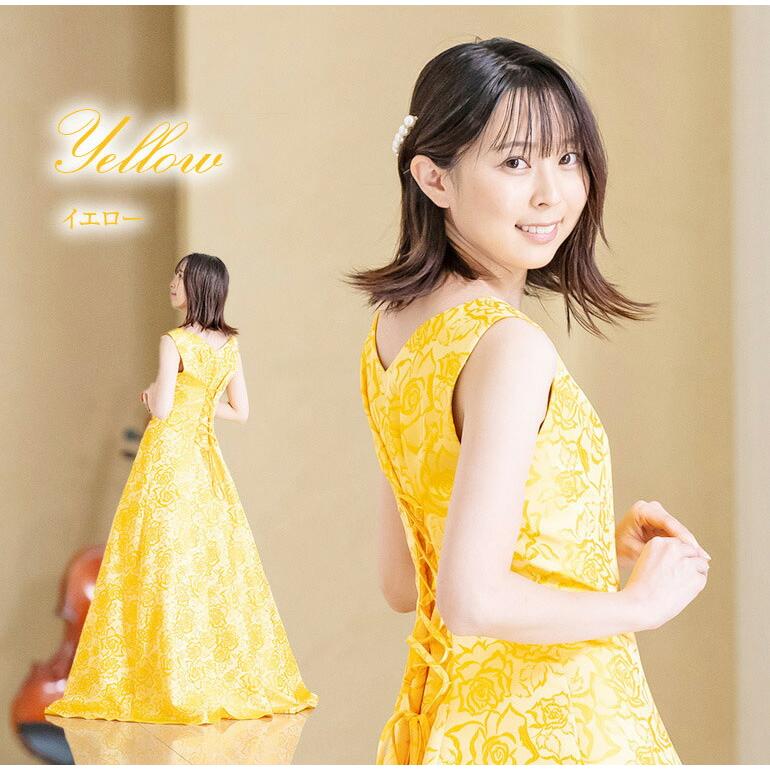 ロングドレス 演奏会 薔薇柄ジャガード ノースリーブ ドレス 演奏会用ドレス 演奏会用ロングドレス 黒 赤 紫 コーラス 衣装 30代 40代 50代(op3599)_13