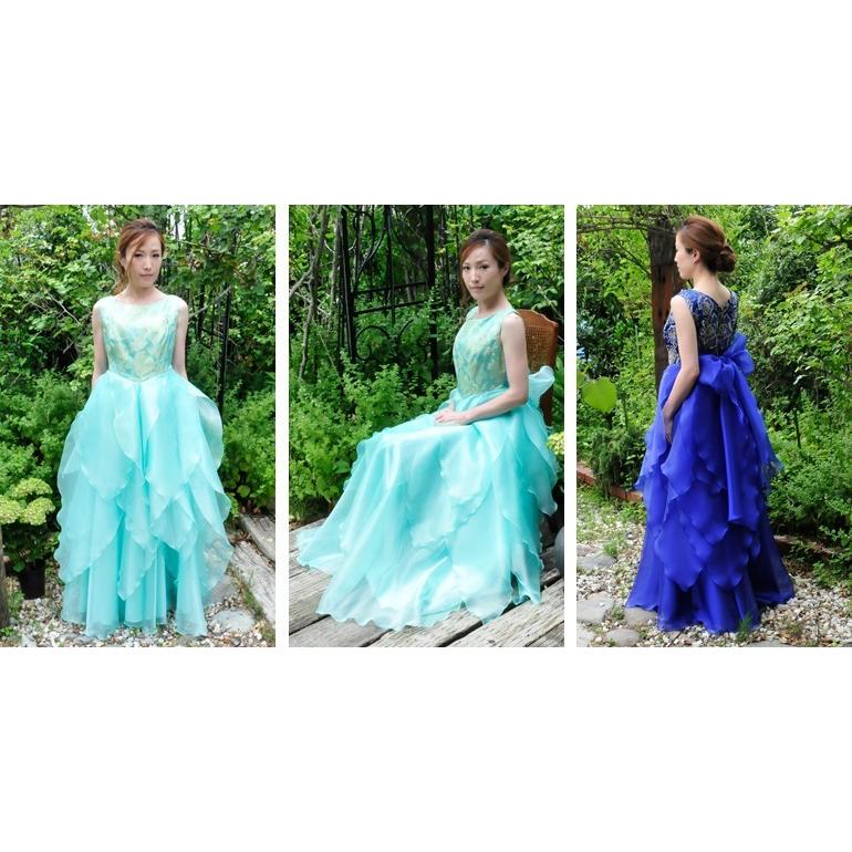 演奏会用ロングドレス 薔薇柄ジャガード ノースリーブドレス コーラス