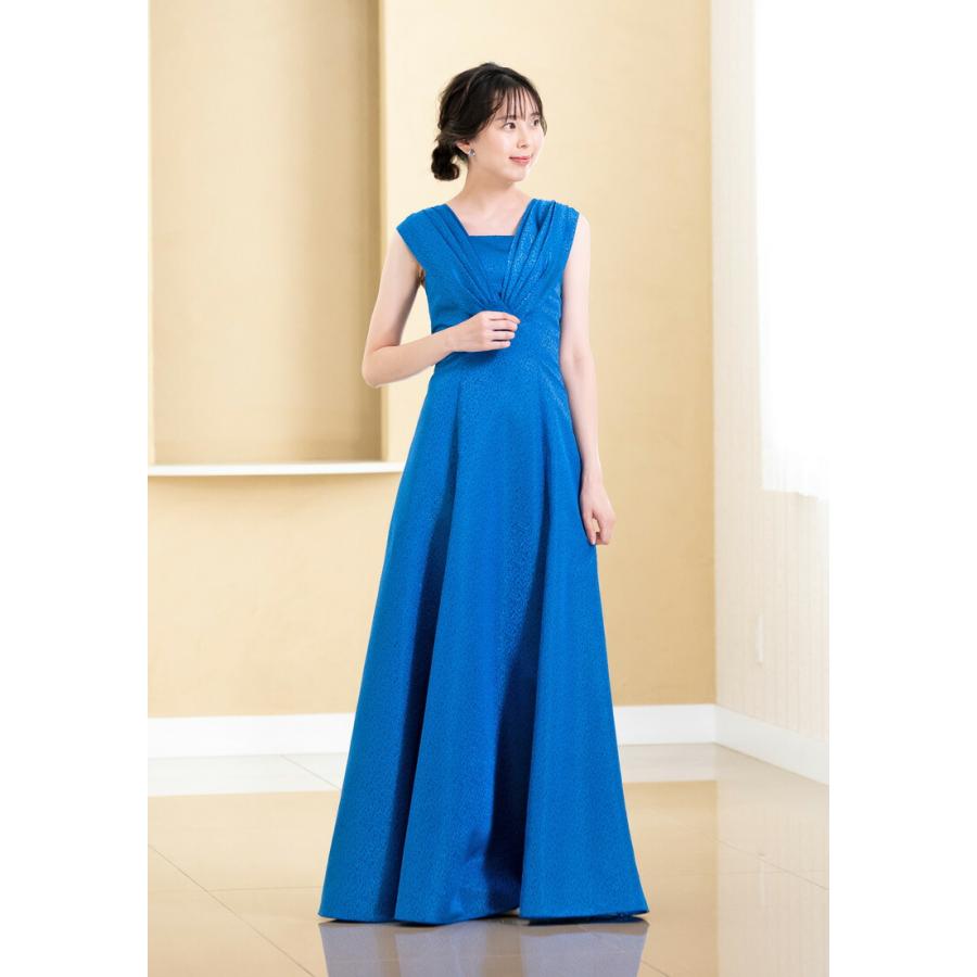 【極美品】45R 藍染 コットン ドレス ペーズリー ロングスリーブ 天使のすみかフルチョイス限定お迎えドレス「カラーオブローズ