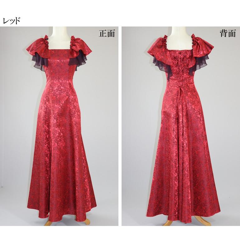 ♡sahara♡ ドレス　演奏会、発表会に 2way 楽天市場】ロングドレス 演奏会 袖付き 演奏会用ドレス 薔薇柄