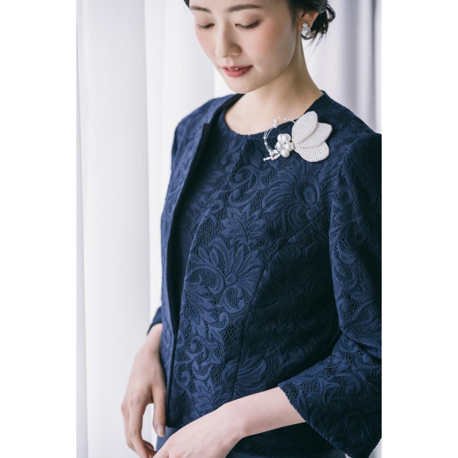 マザーズドレス 結婚式 フォーマルドレス 50代 母親 シャンタン マザードレス 体型カバー 花嫁の母 ドレス パーティー 30代 40代 60代 (op3693-807)の画像
