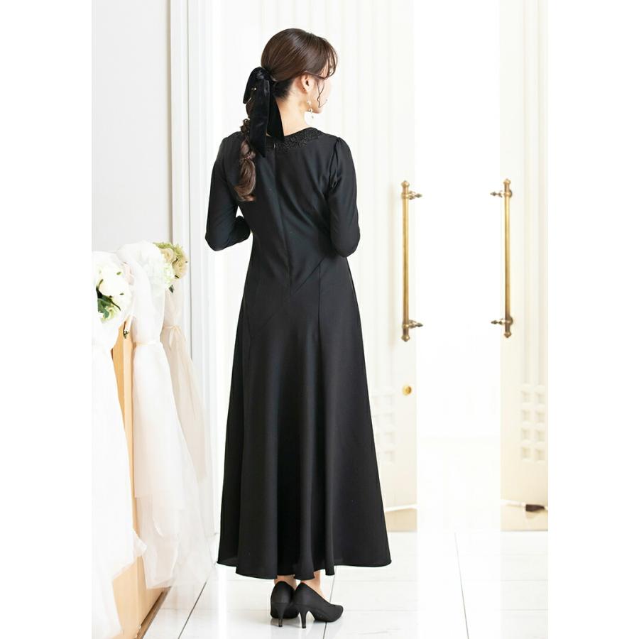 マザーズドレスブラック新婦母パーティバック マザーズドレス 結婚式 母親 ドレス ロングドレス フォーマル
