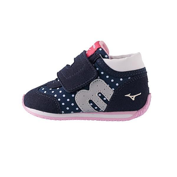 3日内発送 短納期ミキハウス【MIKIHOUSE】＆ミズノ コラボレーション 小花柄セカンドベビーシューズ（ミキハウス 靴） かがまずに履ける