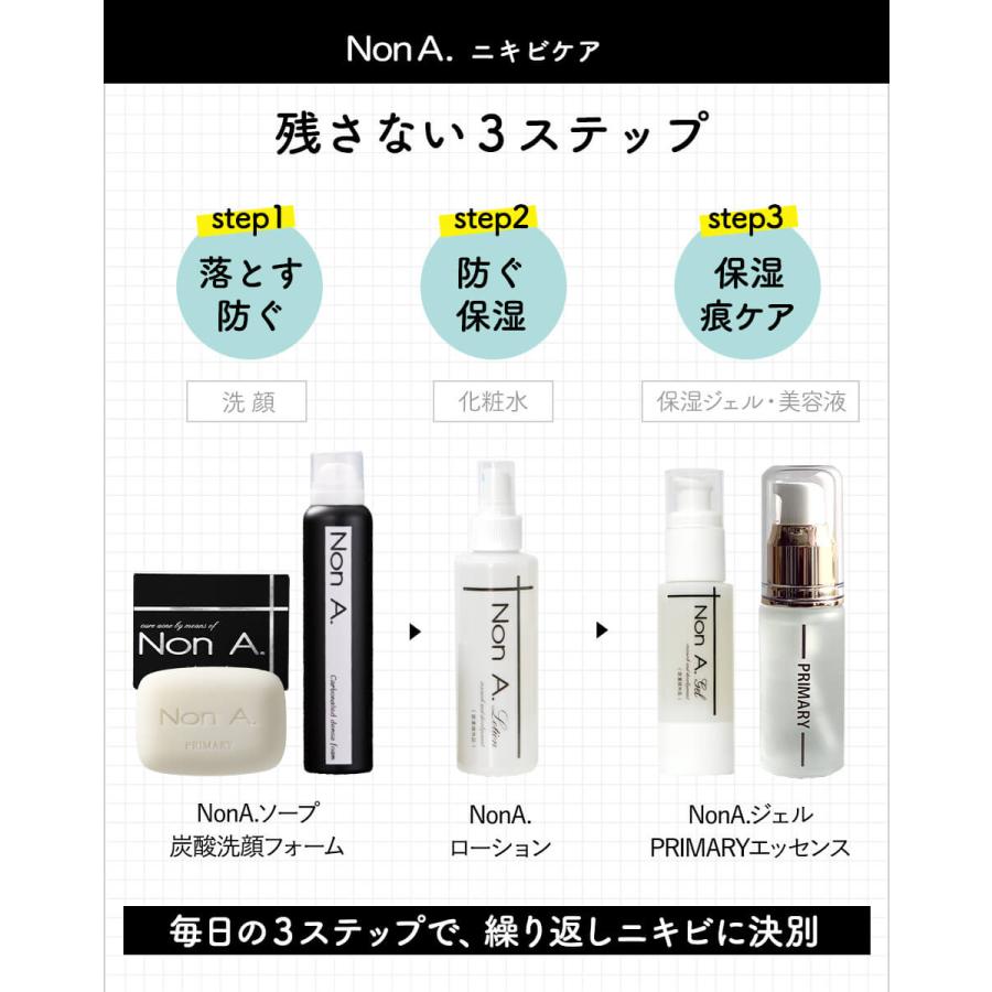Non A. ニキビ 化粧水 ニキビケアセット 2点セット 洗顔料 洗顔石鹸 