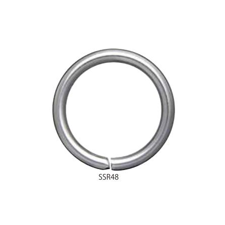 ステンレス 丸リング(マルカン溶接なし) 100個セット 太さ4.8 ステンレス 丸リング(マルカン溶接なし) 100個セット 太さ4.8