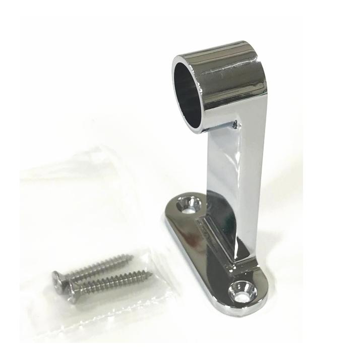 ステンレス巻きパイプ　太さ13ミリ用 ダイキャストクローム　F型ブラケット　首長　単品販売 | 