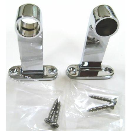 ステンレス巻きパイプ　太さ13ミリ用 ダイキャストクローム　F型ブラケット　首長　単品販売 |  | 01