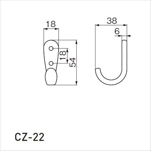 Ace（エース） 鋳鉄南部鉄器風 黒いフック CZ-22 ダ・ヴィンチフック掛