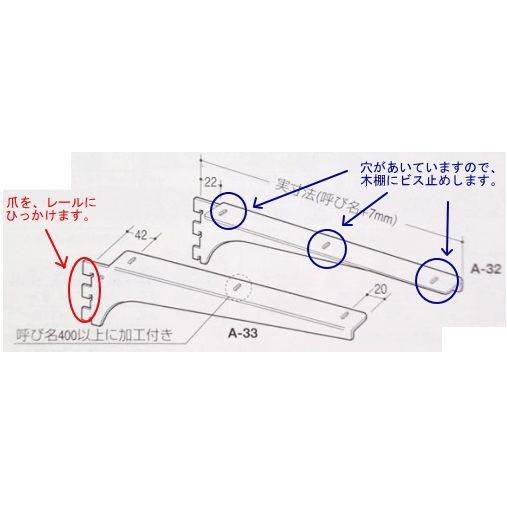 ロイヤル ロイヤル白 A-32、33 木棚板専用 ウッドブラケット ロイヤル ロイヤル白 A-32、33 木棚板専用 ウッドブラケット
