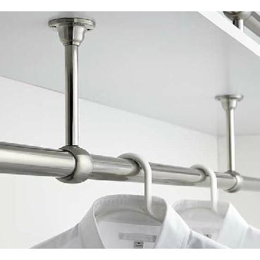 太さ32ミリパイプ用 D型ロングブラケット L=300 (ステンレス製首長