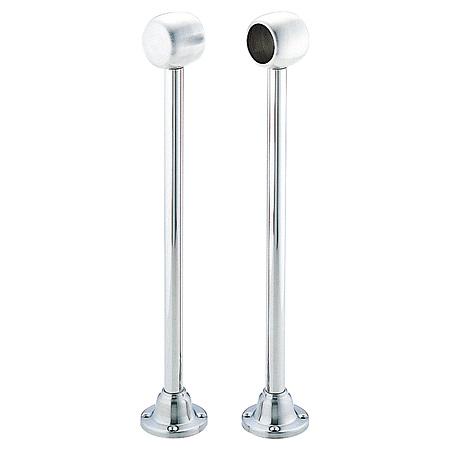 太さ32ミリパイプ用 D型ロングブラケット L=400 (ステンレス製首長