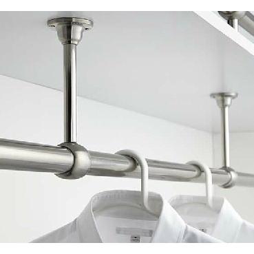 太さ32ミリパイプ用 D型ロングブラケット L=400 (ステンレス製首長