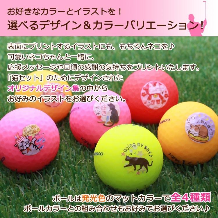 猫セット 名入れカラーゴルフボール マット仕様３個 ステンレスグリーンフォーク Pro 肉球デザイン ステンレス切り文字マーカー ニャンたん Gho Catset 03 名入れマイスター 通販 Yahoo ショッピング