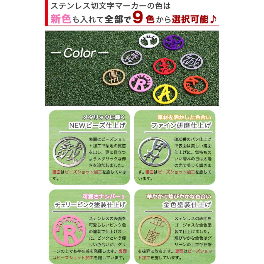 GHOGolf ゴルフマーカー 名入れ グリーンフォークセット 【ステンレス
