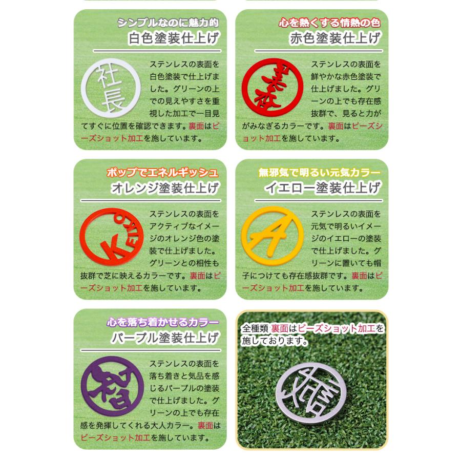 GHOGolf ゴルフマーカー 名入れ グリーンフォークセット 【ステンレス