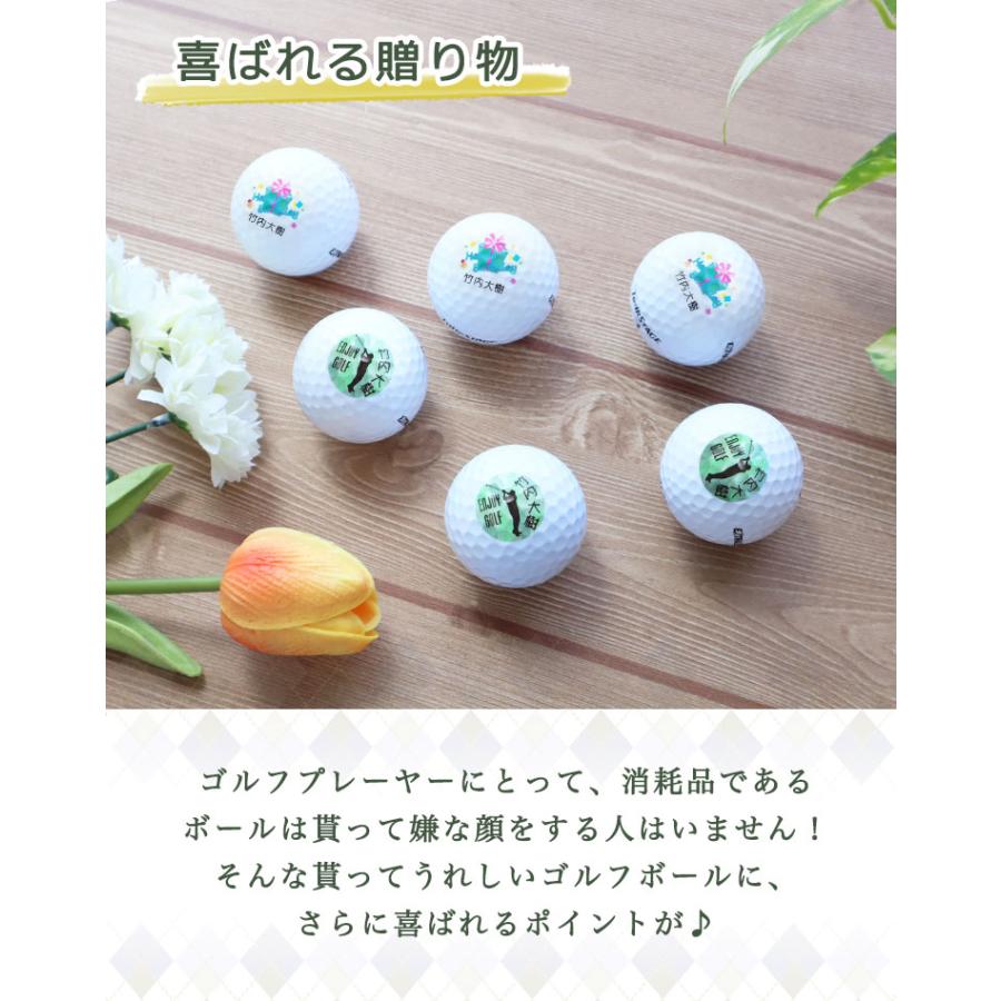 ≪即日発送≫ ゴルフボール 名入れ （片面印刷）6個セット ブリヂストン スリクソン キャロウェイ ホンマ プレゼント ギフト 母の日 父の日 退職祝 バレンタイン | TOURSTAGE | 02