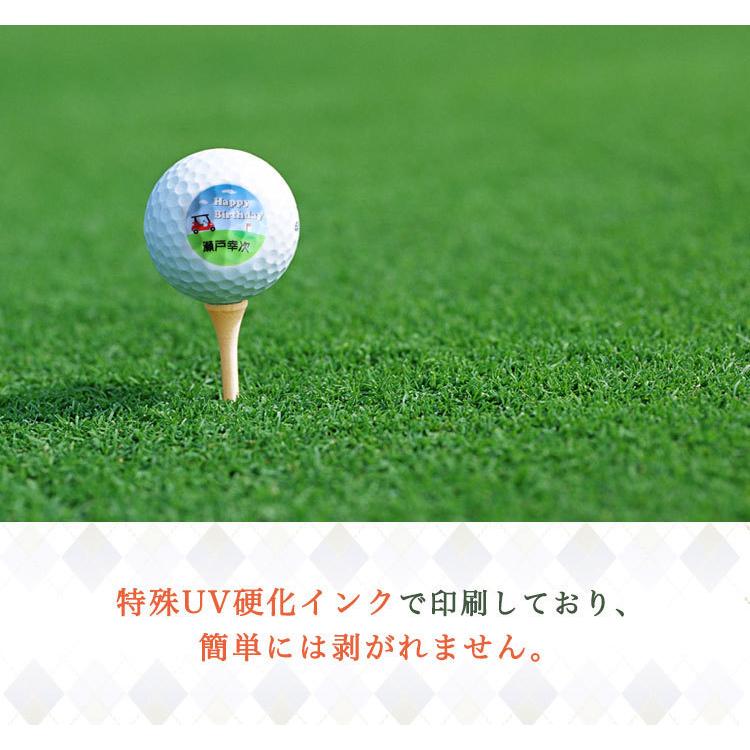 1168円 種類豊富な品揃え 即日発送 ギフト 名入れ ゴルフボール 片面 ボール9個 ティー2本セット ティー付き 記念品 誕生日 コンペ 父の日 イラスト 名前入り
