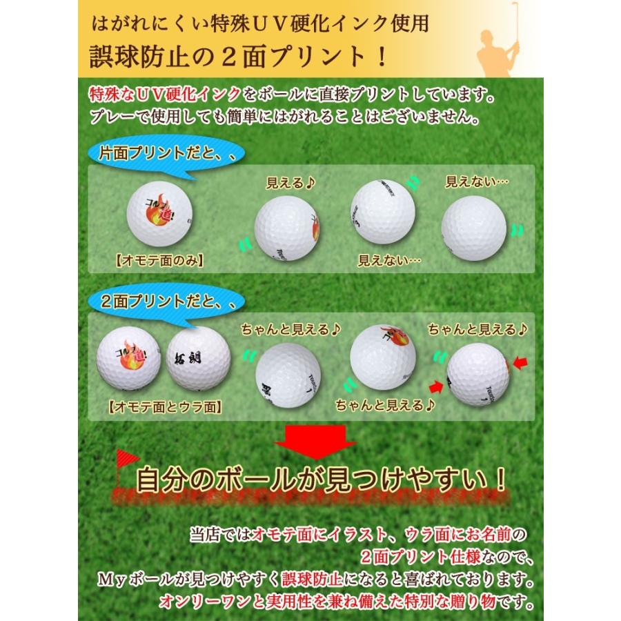 【即日発送】ラインマーカー ＆ ゴルフボール6個（名入れボール3個＆名入れ無しボール3個） ゴルフ 線 目印 名前 イラスト 入り | TOURSTAGE | 05