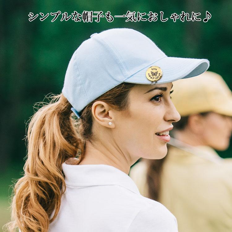 名入れ ゴルフマーカー & ハットクリップ 【ネイビー フラッグ】/ 槌目 真鍮 ステンレス / マグネット オリジナル おしゃれ プレゼント GHOGolf NEW26 | GHOGolf | 06