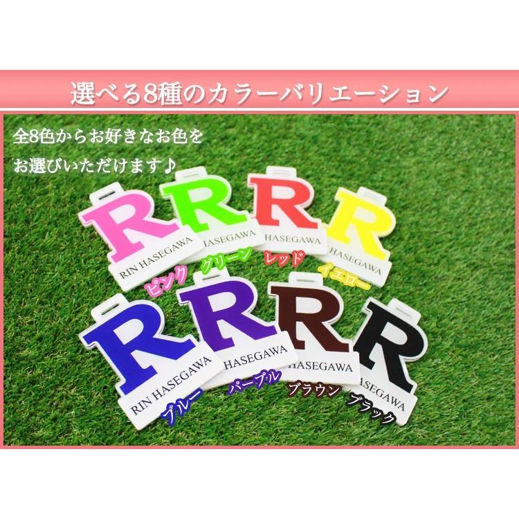 ゴルフ ネームプレート 名入れ 【Vivian・イニシャル ネームタグ】 本革 ネームタグ 名札 キャディバッグ ゴルフバッグ 刻印 かわいい 女性 男性 GHOGolf | GHOGolf | 07