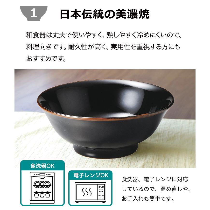 どんぶり 名入れ ラーメンどんぶり【黒色】 美濃焼 日本製 俺の