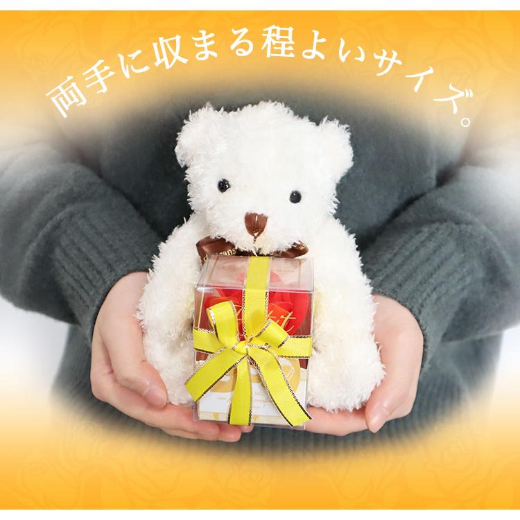 【即日発送】テディベア 入浴剤 HugHugテディ＆フラワーセットS バスフレグランス「Petit（プチ）」 退職祝い 入学 卒業 花 ソープフラワー ぬいぐるみ ギフト |  | 09