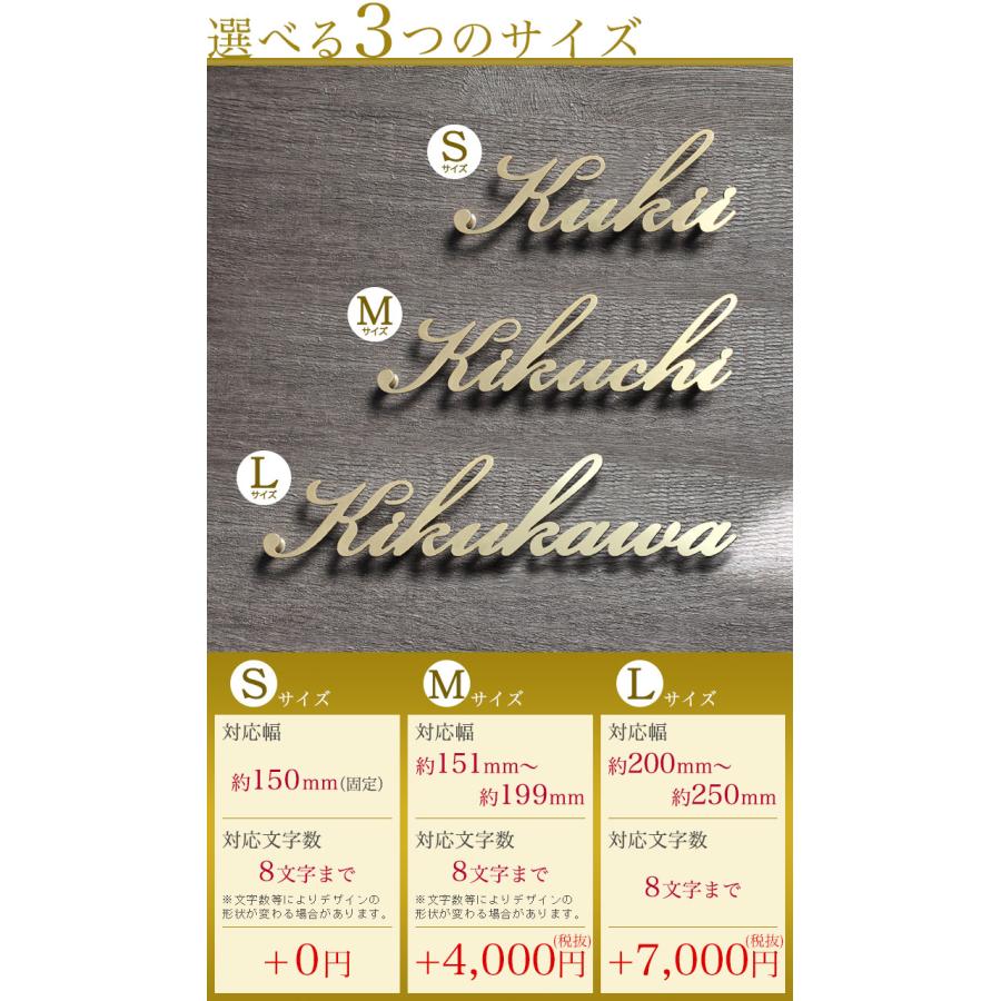 真鍮表札 GHO-YD-01「アンダーライン無し」戸建 黄銅 家 おしゃれ ローマ字 アイアン 切り文字 【アイリッシュセター】